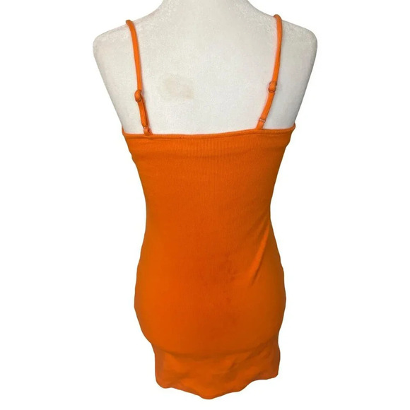 Steve Madden Out Late Dress Iin Tangerine Small Womens Cut out Bodycon - Picture 6 of 13